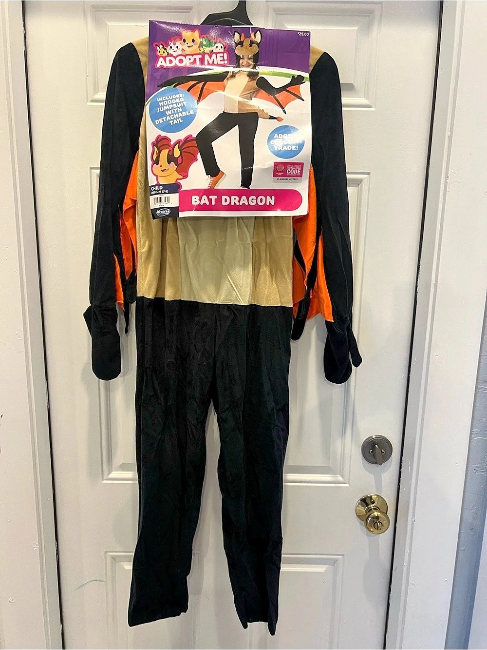 NWT Adopt Me Bat Dragon W/ Hoodie Medium 7-8 Costume Children Chest 34”